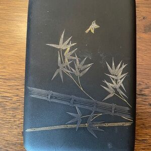 Japanese Komai Damascene Handkerchief Case